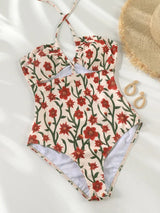 Azoren Badeanzug mit Blumenmuster