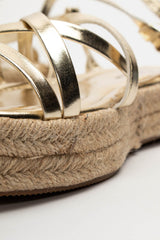 Esparto rope sandal Gold