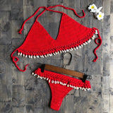 Conjunto de Bikini Concha Pasarelle Rojo S 