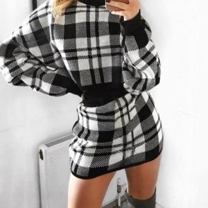 Conjunto de punto a cuadros