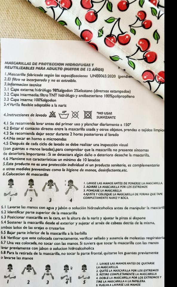 Mascarilla Cerezas Envío Express