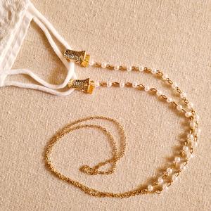 Collar Colgador Mascarillas Perlas Mini